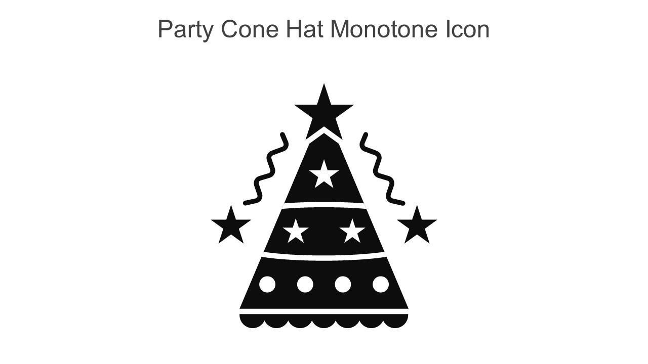 Party Cone Hat Monotone Icon In Powerpoint Pptx Png And Editable Eps Format
