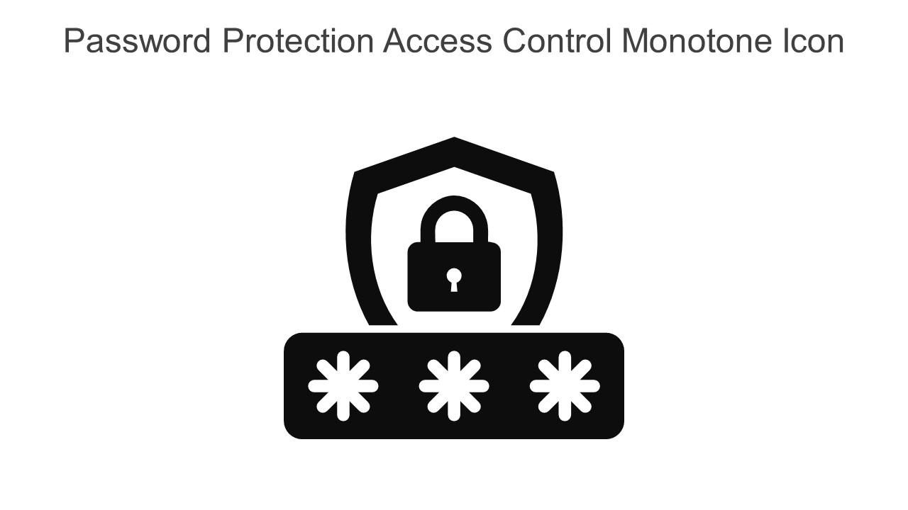 Password Protection Access Control Monotone Icon In Powerpoint Pptx Png And Editable Eps Format