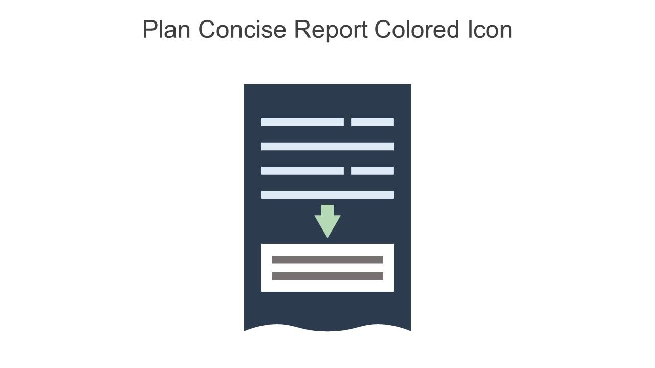 Plan Concise Report Colored Icon In Powerpoint Pptx Png And Editable Eps Format