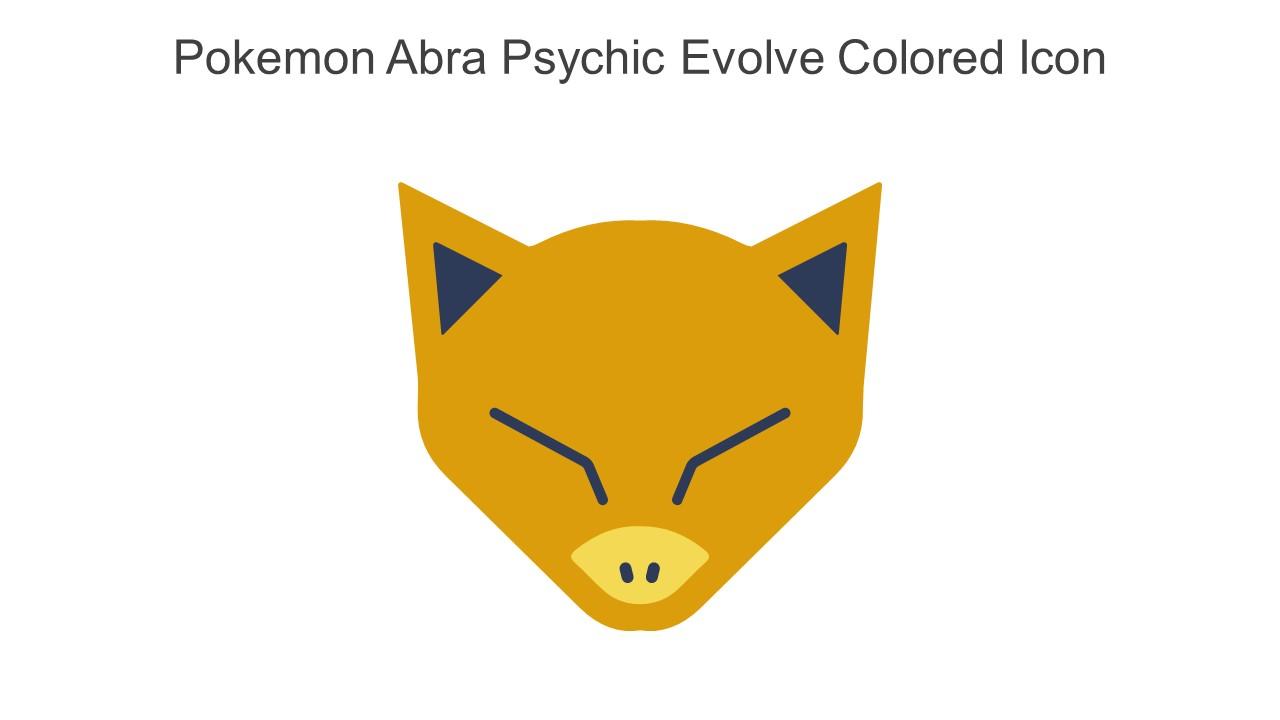 Pokemon Abra Psychic Evolve Colored Icon In Powerpoint Pptx Png And Editable Eps Format