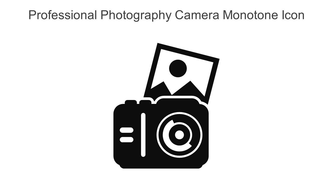Professional Photography Camera Monotone Icon In Powerpoint Pptx Png And Editable Eps Format