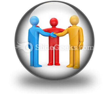 Agreement With Intermediary PowerPoint Icon C  Presentation Themes and Graphics Slide01