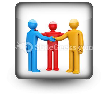 Agreement With Intermediary PowerPoint Icon S  Presentation Themes and Graphics Slide01