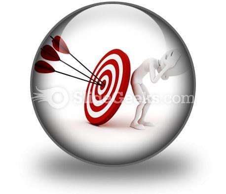 Behind Target PowerPoint Icon C  Presentation Themes and Graphics Slide01