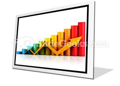 Business Graph With Arrow PowerPoint Icon F  Presentation Themes and Graphics Slide01
