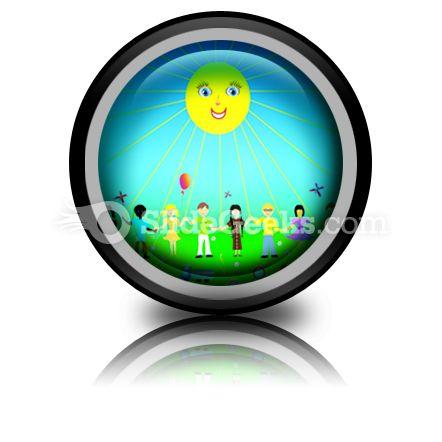 Children Poster PowerPoint Icon Cc  Presentation Themes and Graphics Slide01