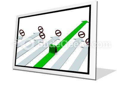 Choice of direction movement powerpoint icon f