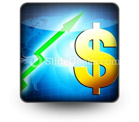 Dollar Increasing Value PowerPoint Icon S  Presentation Themes and Graphics Slide01