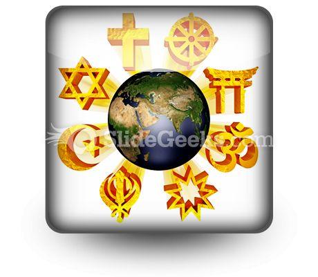 Earth Religious Symbols PowerPoint Icon S  Presentation Themes and Graphics Slide01