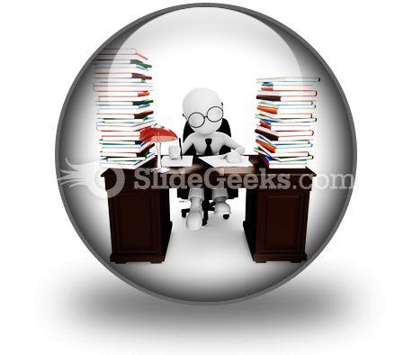 Endless Office Work PowerPoint Icon C  Presentation Themes and Graphics Slide01