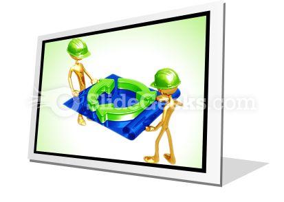Green Construction Building PowerPoint Icon F  Presentation Themes and Graphics Slide01