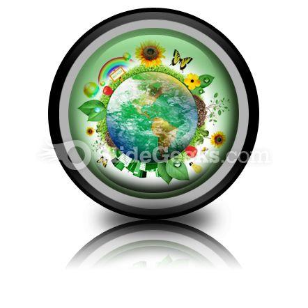 Green Nature Earth PowerPoint Icon Cc  Presentation Themes and Graphics Slide01