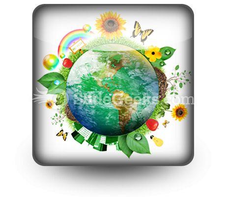 Green Nature Earth PowerPoint Icon S  Presentation Themes and Graphics Slide01