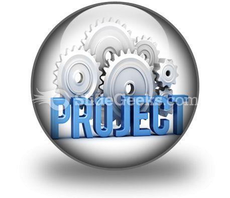 Project With Cogs PowerPoint Icon C  Presentation Themes and Graphics Slide01