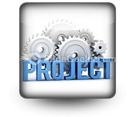 Project With Cogs PowerPoint Icon S  Presentation Themes and Graphics Slide01