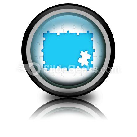 Puzzle Pieces Frame PowerPoint Icon Cc  Presentation Themes and Graphics Slide01