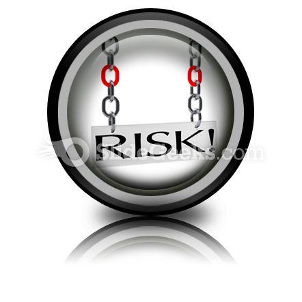 Risk Hanging PowerPoint Icon Cc  Presentation Themes and Graphics Slide01