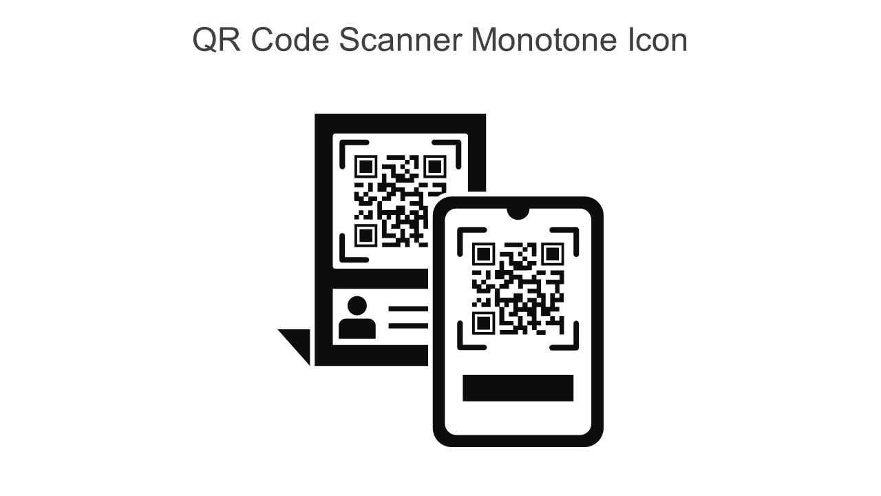 Qr Code Scanner Monotone Icon In Powerpoint Pptx Png And Editable Eps Format