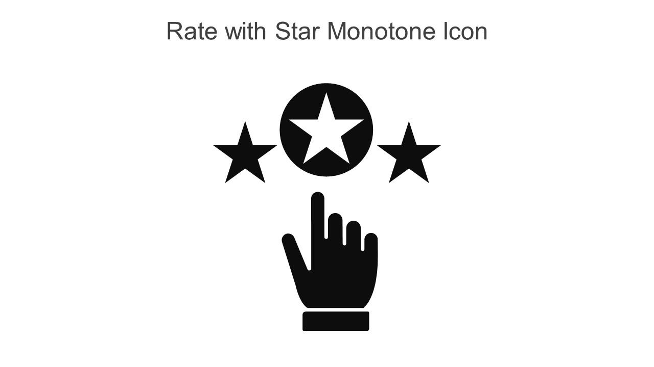 Rate With Star Monotone Icon In Powerpoint Pptx Png And Editable Eps Format