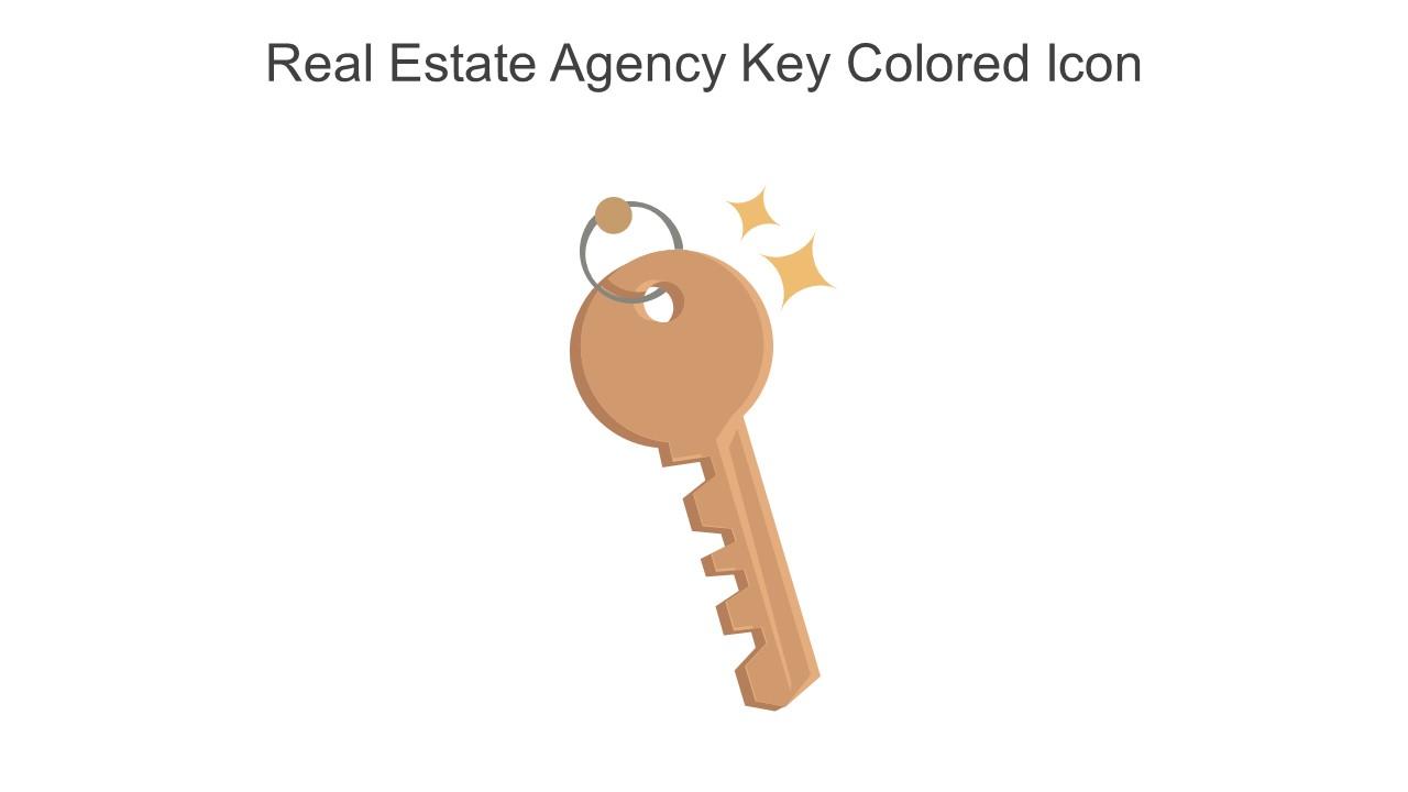 Real Estate Agency Key Colored Icon In Powerpoint Pptx Png And Editable Eps Format