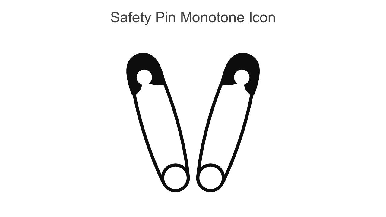 Safety Pin Monotone Icon In Powerpoint Pptx Png And Editable Eps Format