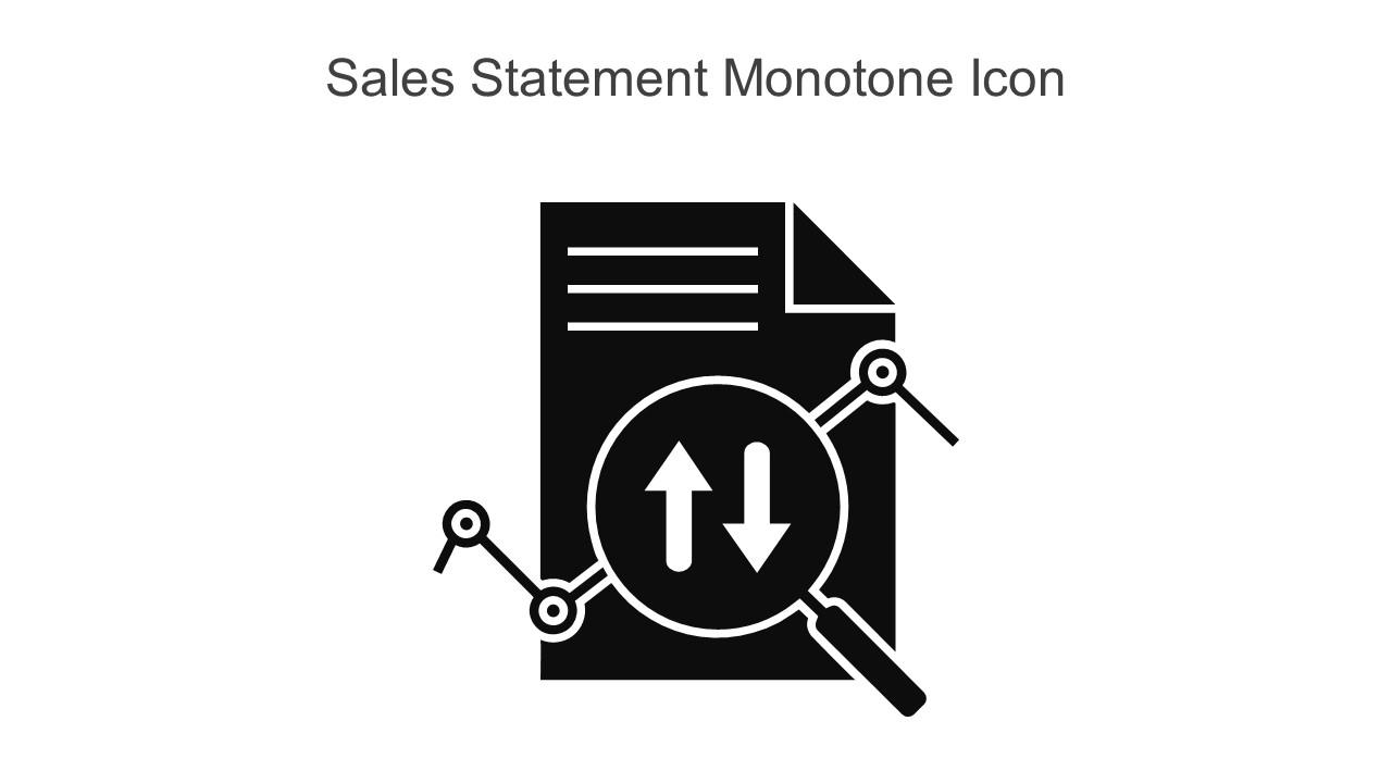 Sales Statement Monotone Icon In Powerpoint Pptx Png And Editable Eps Format