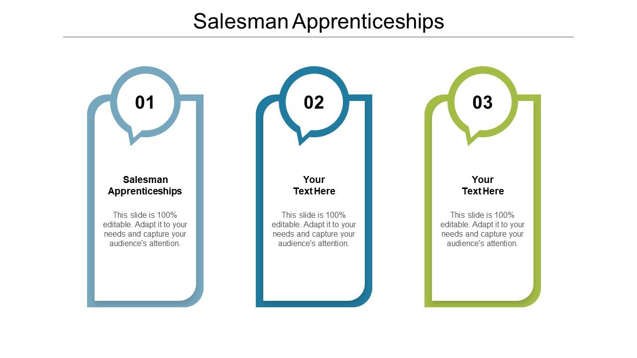 Salesman apprenticeships ppt powerpoint presentation file icon cpb