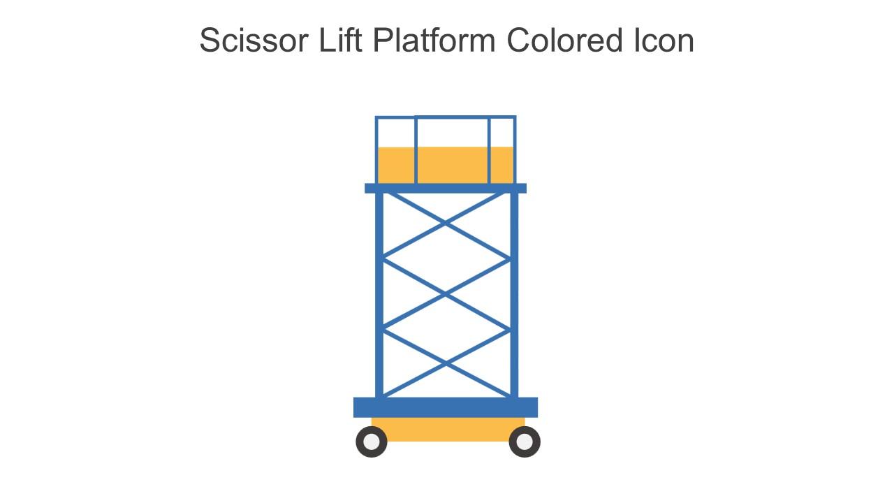 Scissor Lift Platform Colored Icon In Powerpoint Pptx Png And Editable Eps Format
