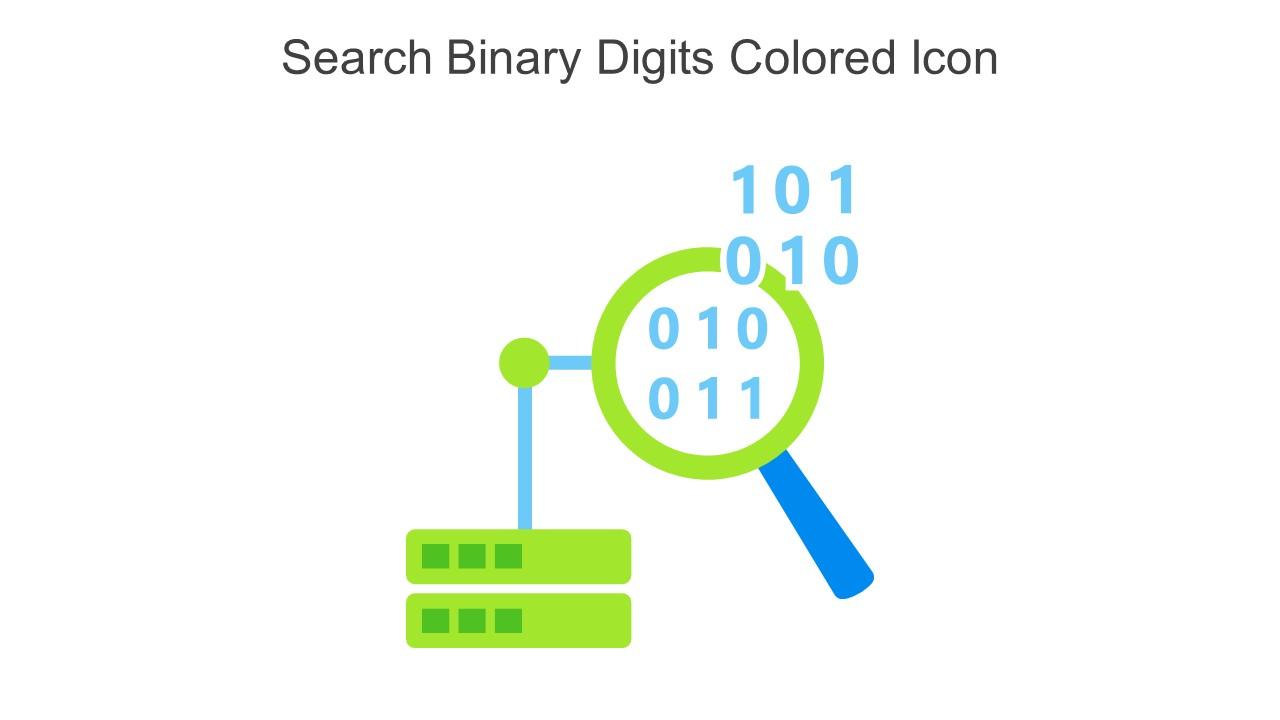 Search Binary Digits Colored Icon In Powerpoint Pptx Png And Editable Eps Format