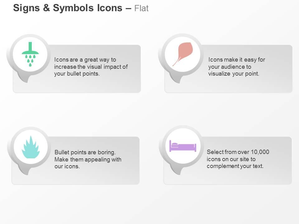 shower_bed_fire_sign_petal_ppt_icons_graphics_Slide01