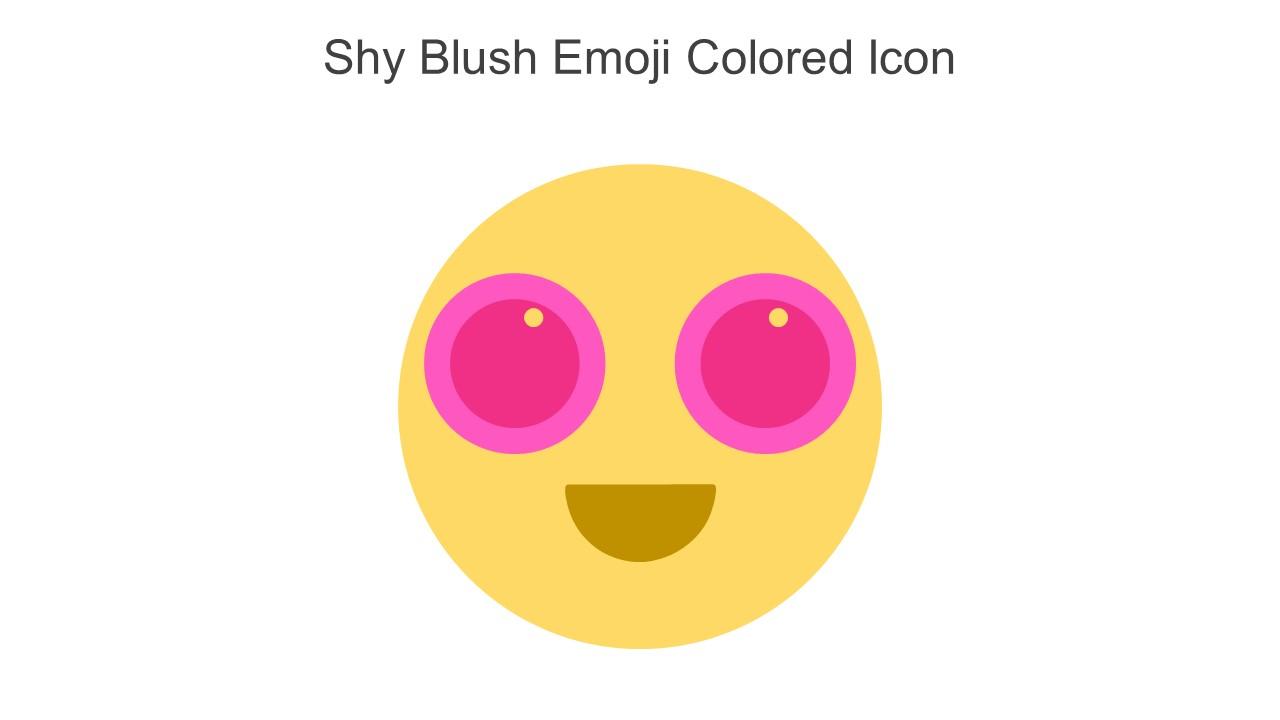 Shy Blush Emoji Colored Icon In Powerpoint Pptx Png And Editable Eps Format