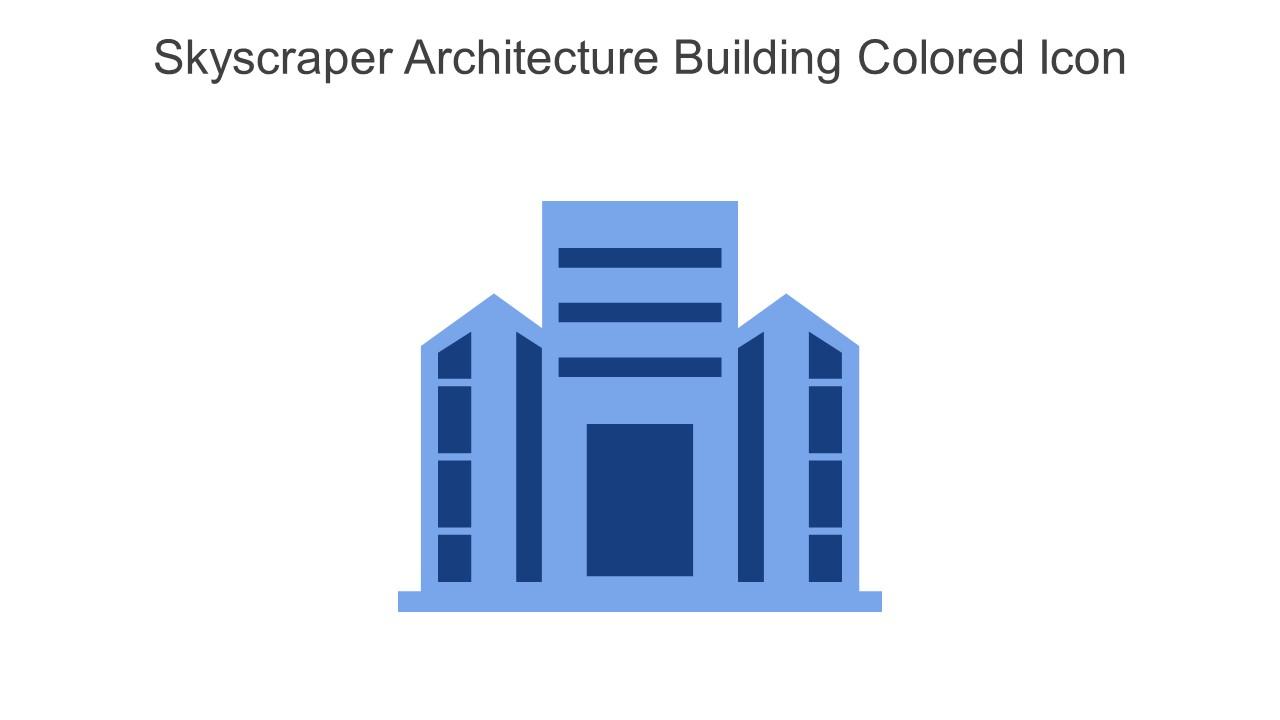Skyscraper Architecture Building Colored Icon In Powerpoint Pptx Png And Editable Eps Format
