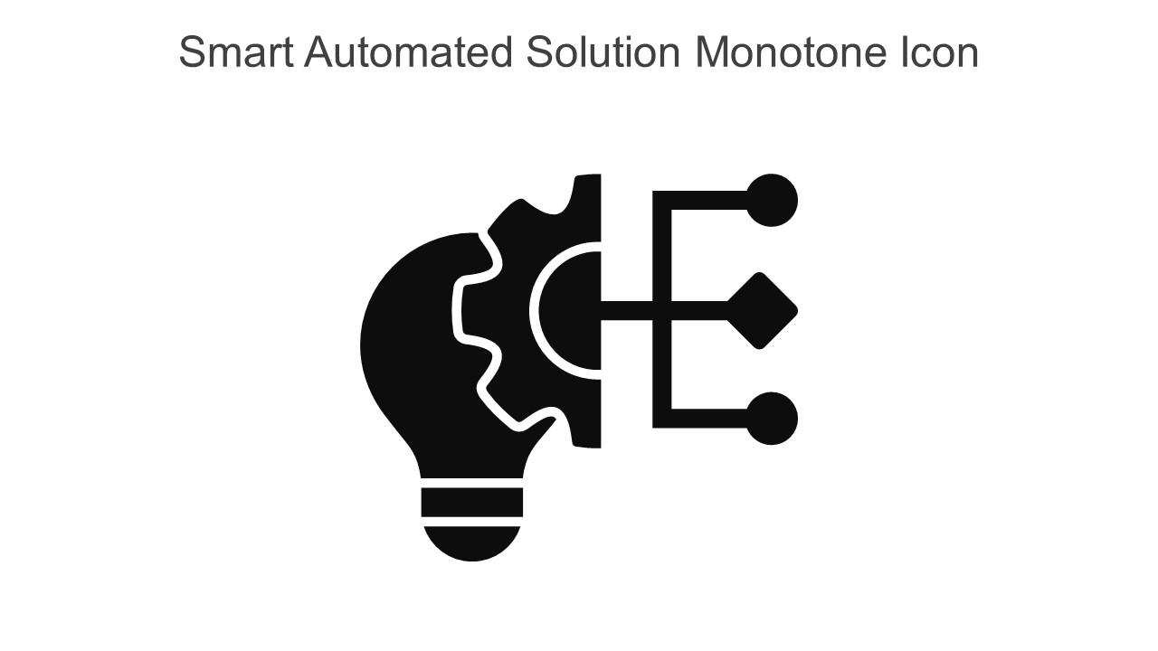 Smart Automated Solution Monotone Icon In Powerpoint Pptx Png And Editable Eps Format