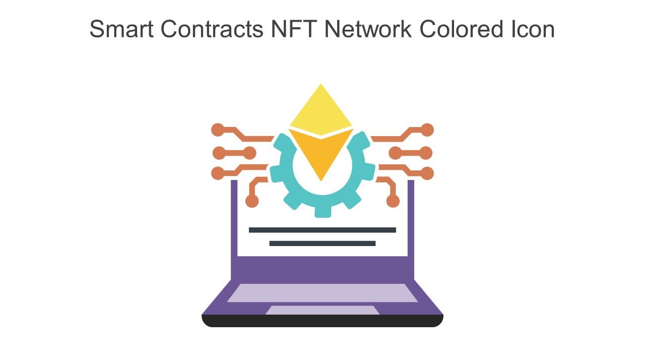 Smart Contracts NFT Network Colored Icon In Powerpoint Pptx Png And Editable Eps Format