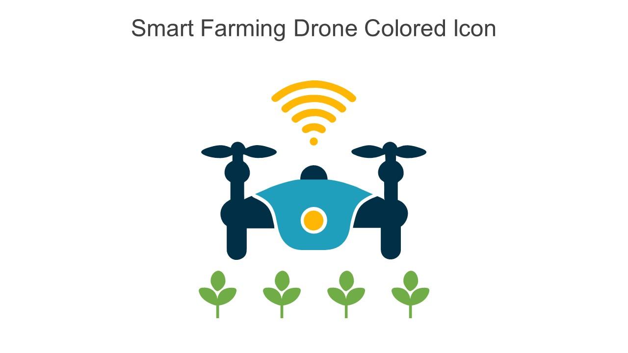 Smart Farming Drone Colored Icon In Powerpoint Pptx Png And Editable Eps Format