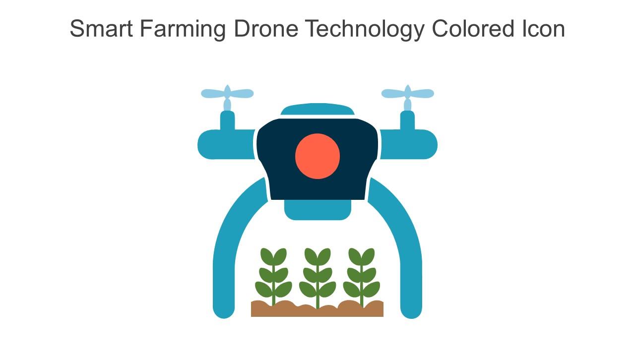 Smart Farming Drone Technology Colored Icon In Powerpoint Pptx Png And Editable Eps Format