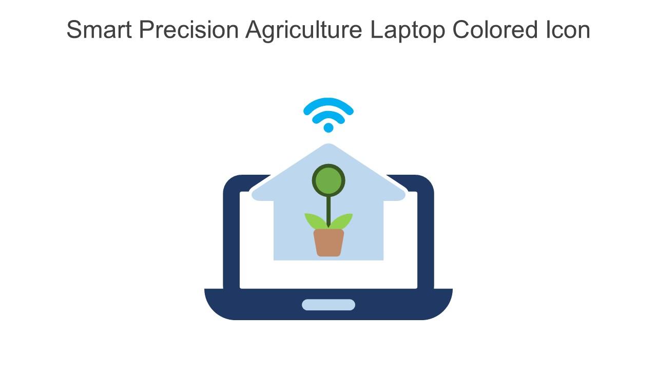 Smart Precision Agriculture Laptop Colored Icon In Powerpoint Pptx Png And Editable Eps Format