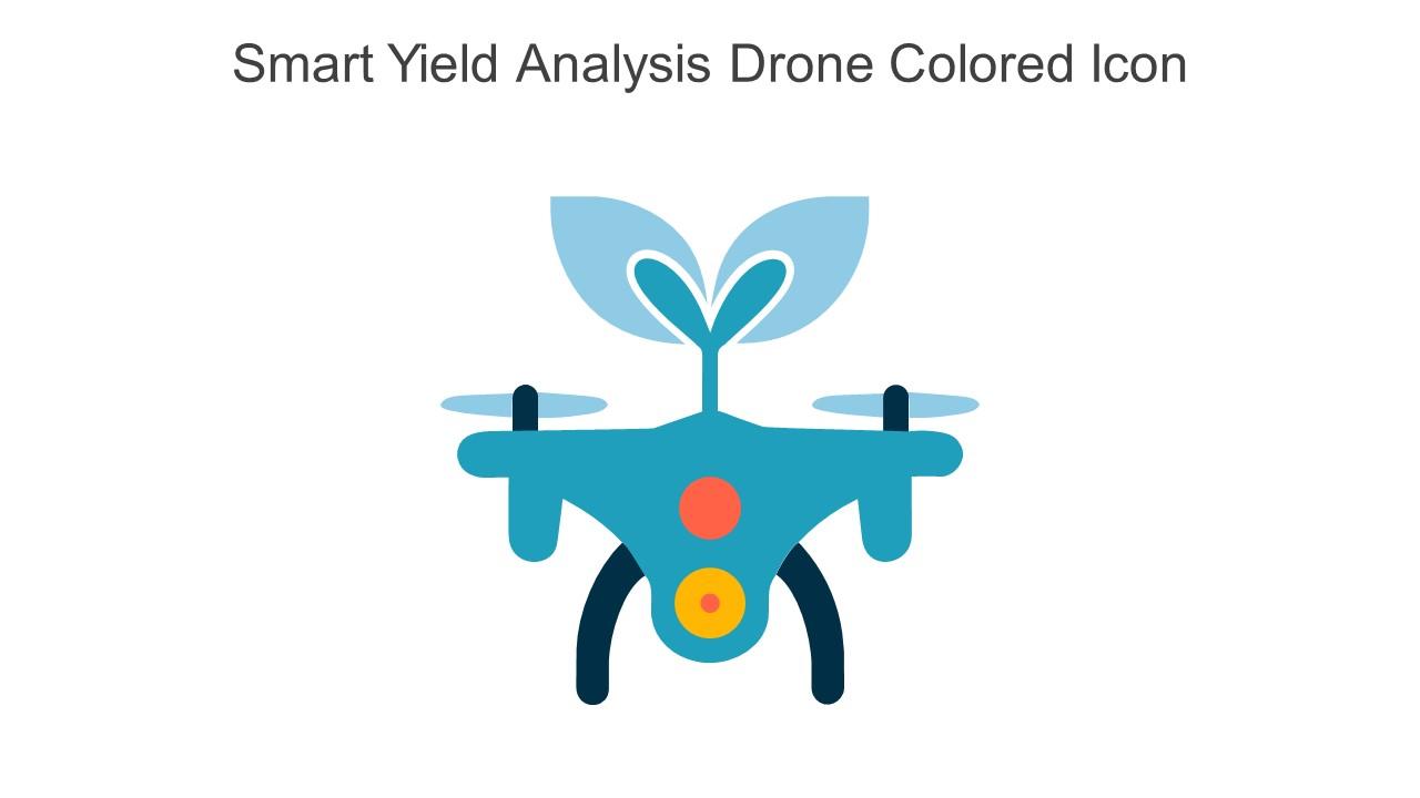 Smart Yield Analysis Drone Colored Icon In Powerpoint Pptx Png And Editable Eps Format
