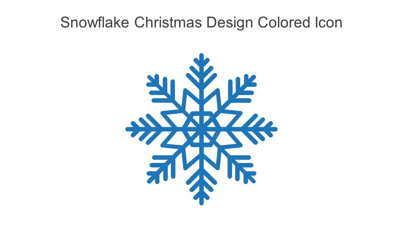Snowflake Christmas Design Colored Icon In Powerpoint Pptx Png And Editable Eps Format