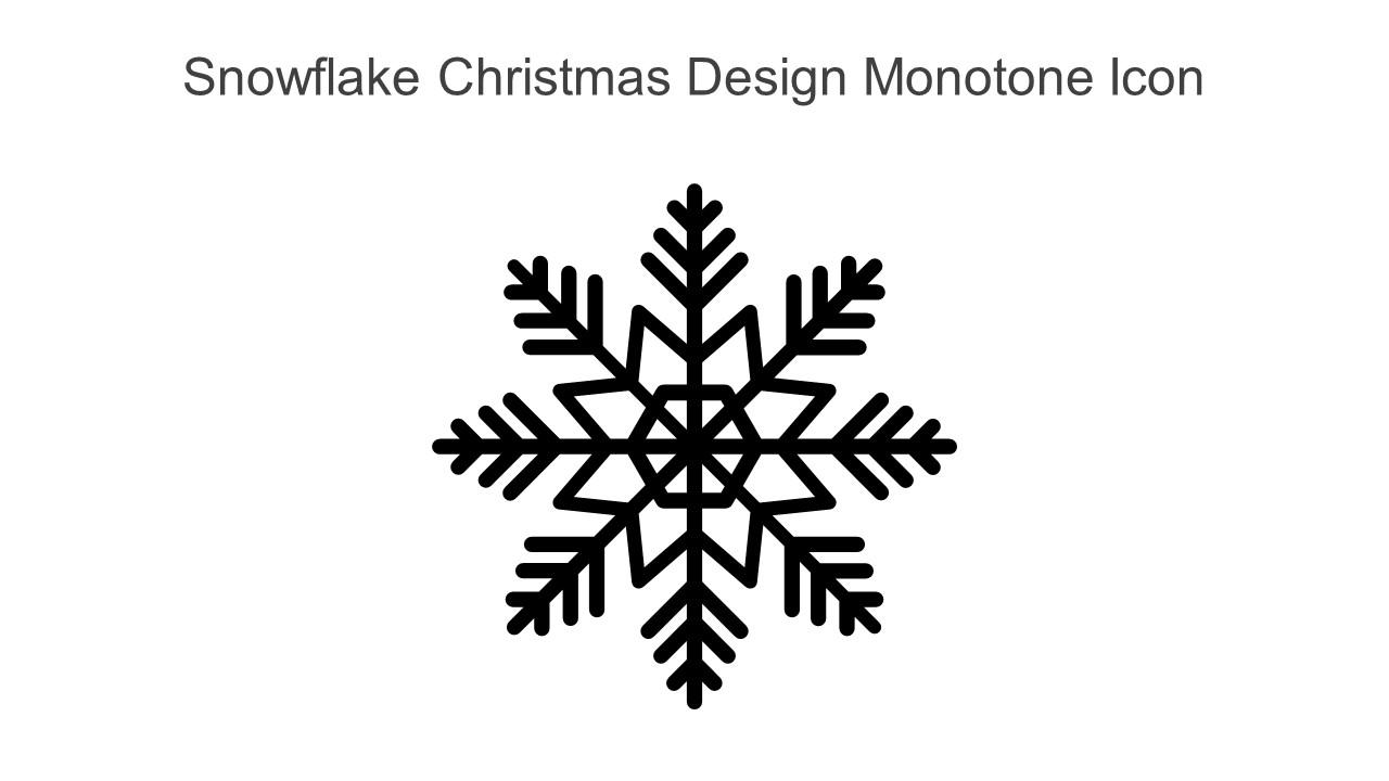 Snowflake Christmas Design Monotone Icon In Powerpoint Pptx Png And Editable Eps Format
