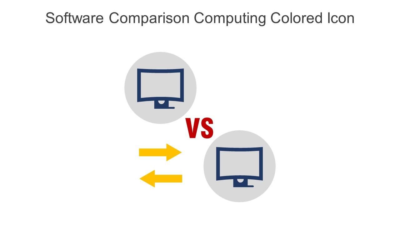 Software Comparison Computing Colored Icon In Powerpoint Pptx Png And Editable Eps Format