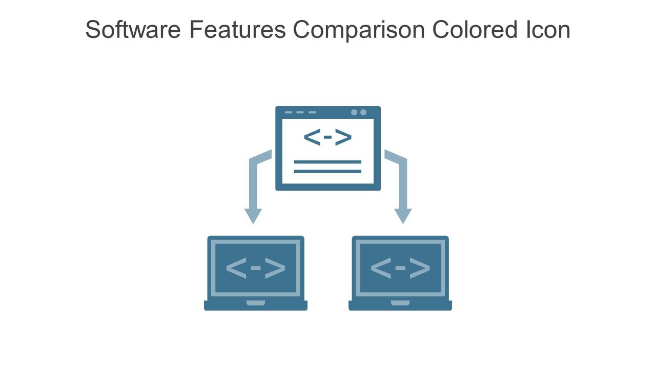 Software Features Comparison Colored Icon In Powerpoint Pptx Png And Editable Eps Format