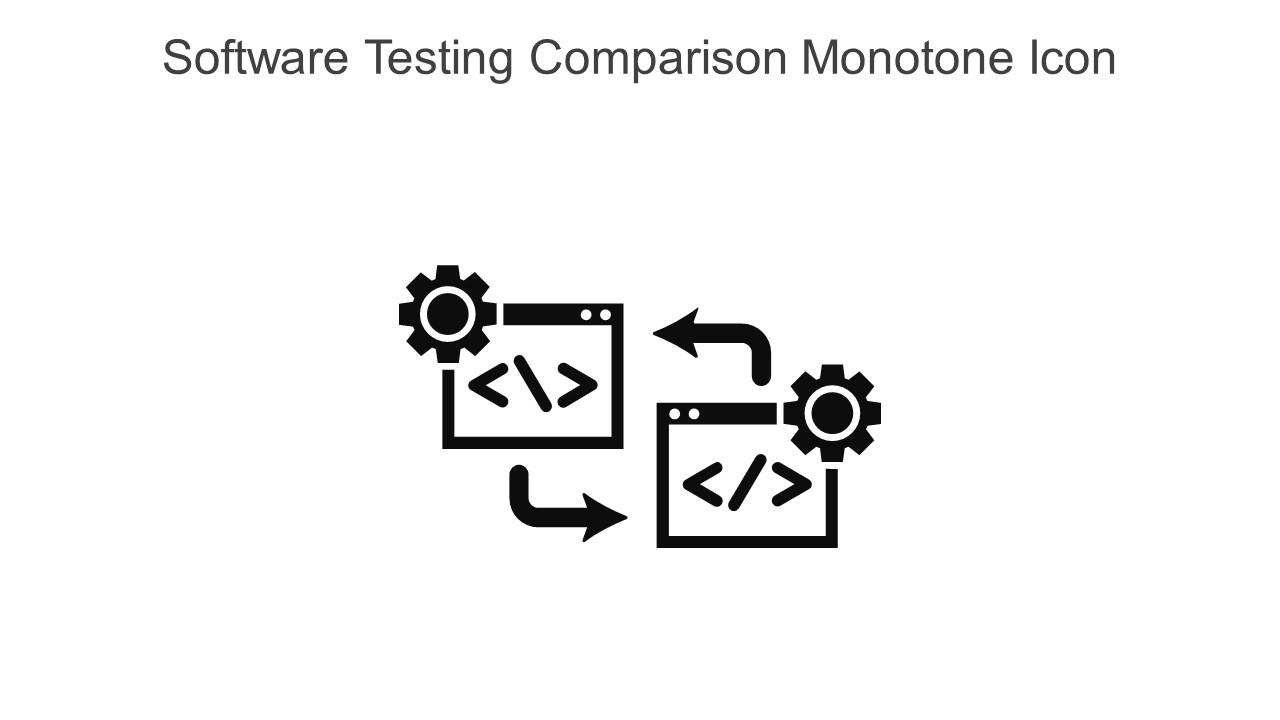 Software Testing Comparison Monotone Icon In Powerpoint Pptx Png And Editable Eps Format