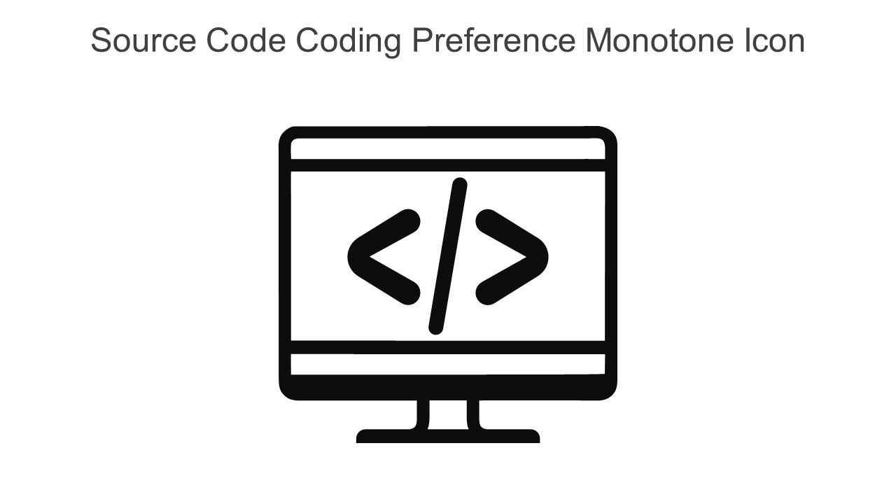 Source Code Coding Preference Monotone Icon In Powerpoint Pptx Png And Editable Eps Format