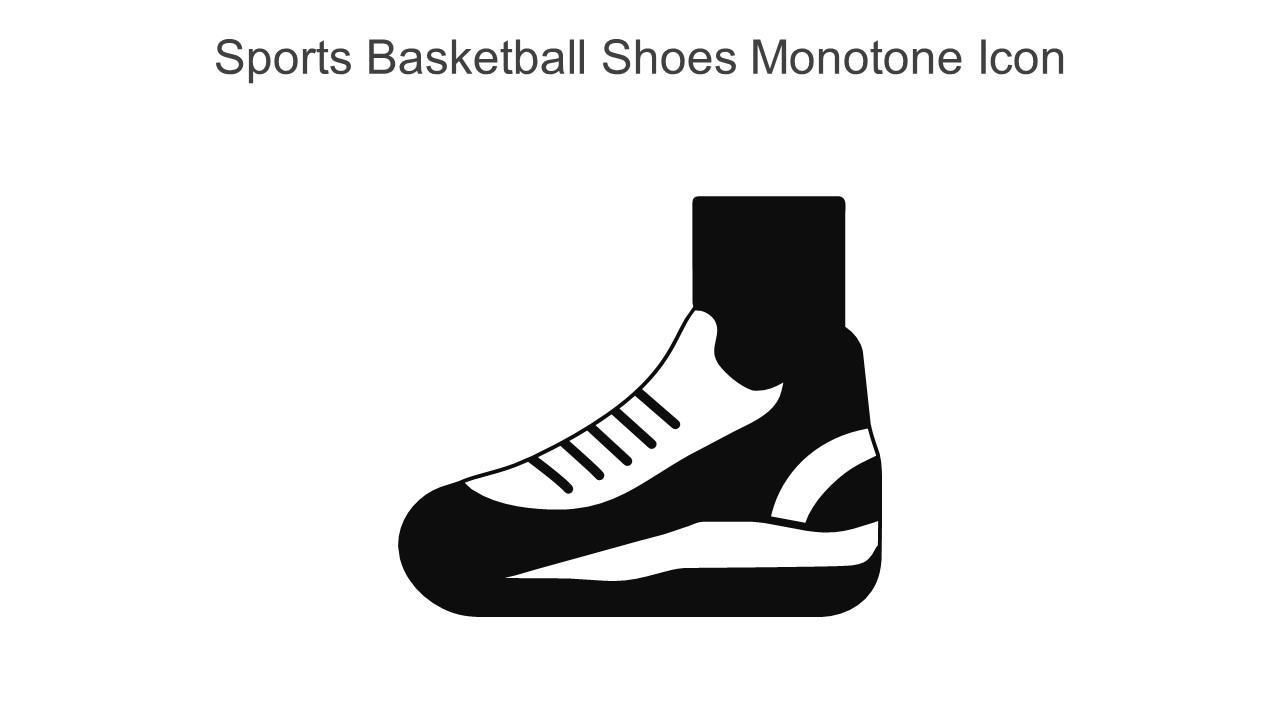 Sports Basketball Shoes Monotone Icon In Powerpoint Pptx Png And Editable Eps Format
