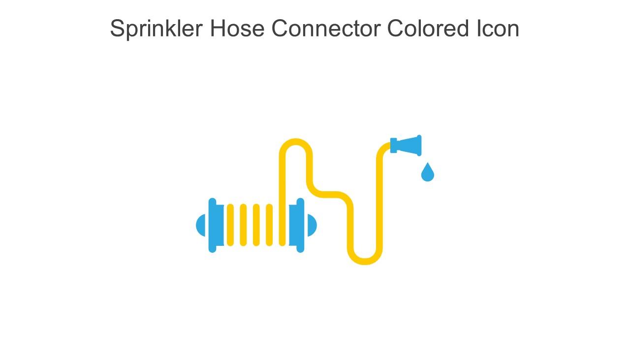 Sprinkler Hose Connector Colored Icon In Powerpoint Pptx Png And Editable Eps Format