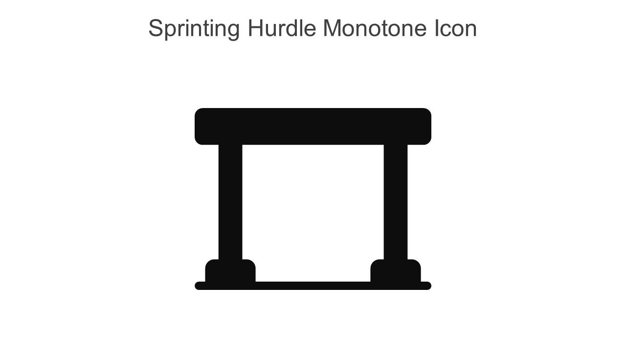 Sprinting Hurdle Monotone Icon In Powerpoint Pptx Png And Editable Eps Format
