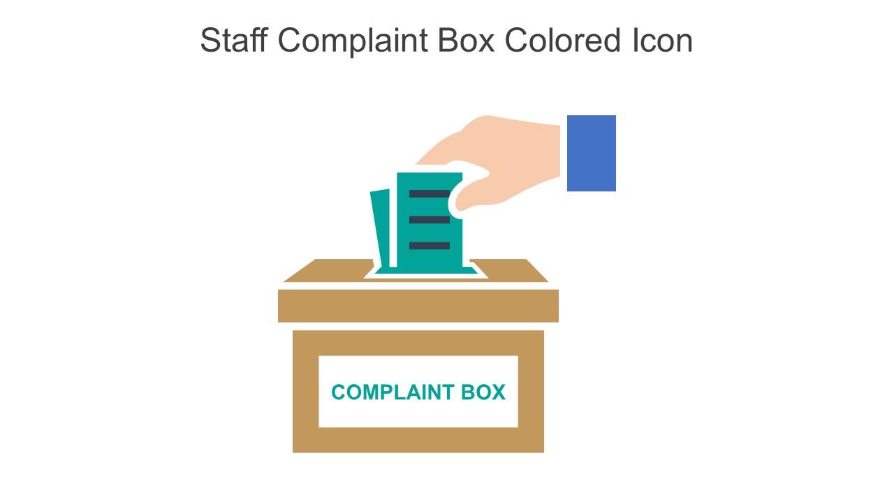 Staff Complaint Box Colored Icon In Powerpoint Pptx Png And Editable Eps Format