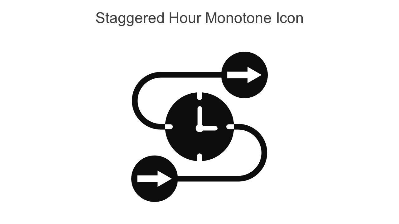 Staggered Hour Monotone Icon In Powerpoint Pptx Png And Editable Eps Format