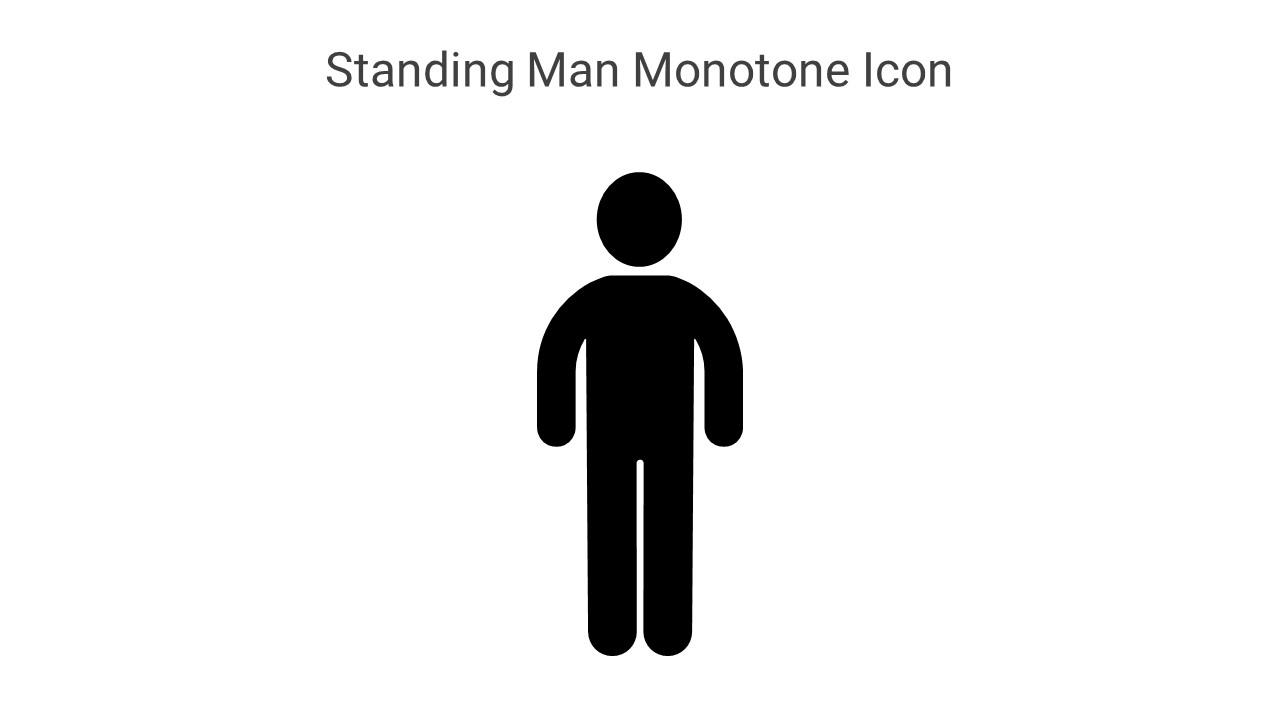 Standing Man Monotone Icon In Powerpoint Pptx Png And Editable Eps Format